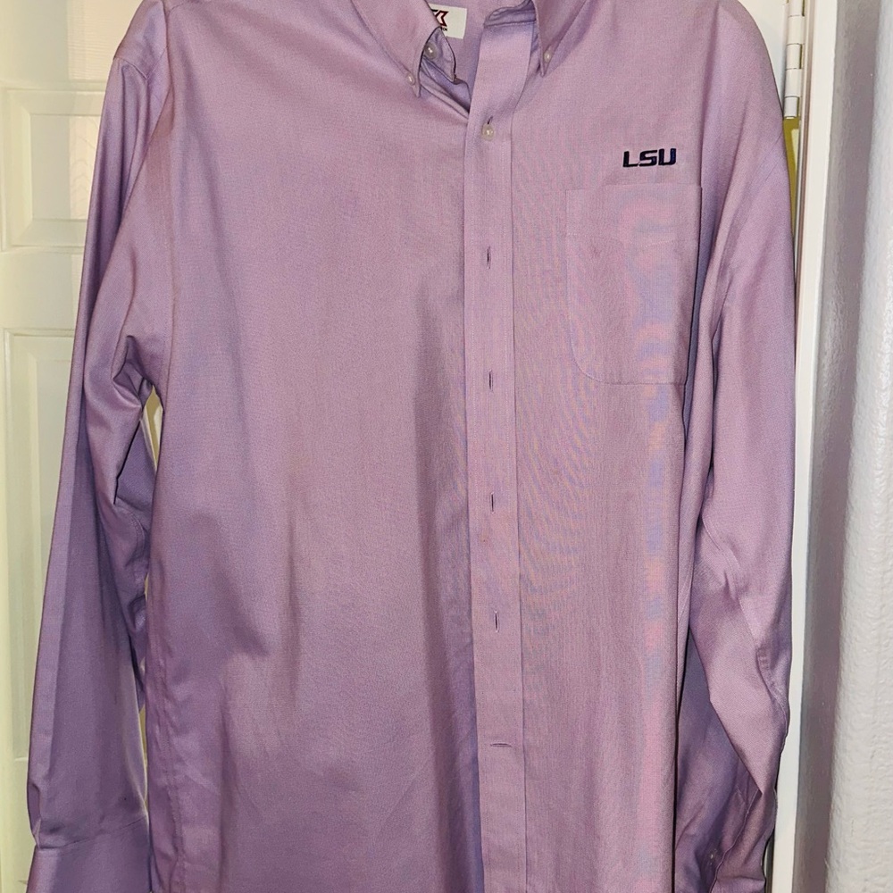 LSU Cutter & Buck Men's Button Down Shirt